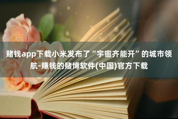 赌钱app下载小米发布了“宇宙齐能开”的城市领航-赚钱的赌博软件(中国)官方下载