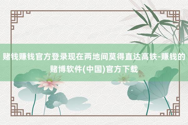 赌钱赚钱官方登录现在两地间莫得直达高铁-赚钱的赌博软件(中国)官方下载
