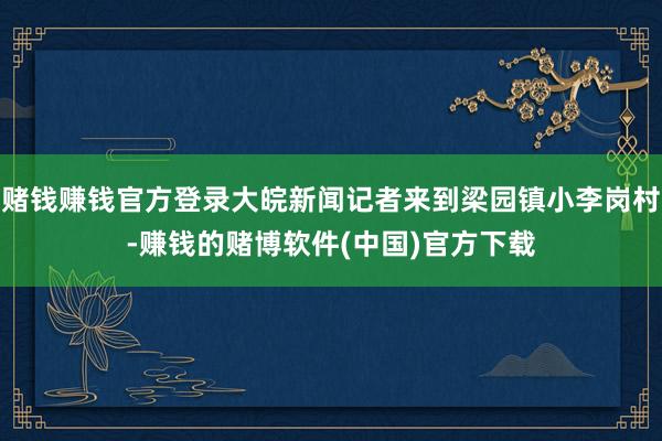 赌钱赚钱官方登录大皖新闻记者来到梁园镇小李岗村-赚钱的赌博软件(中国)官方下载