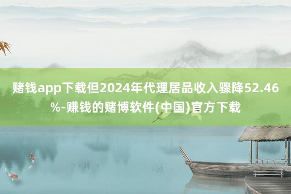 赌钱app下载但2024年代理居品收入骤降52.46%-赚钱的赌博软件(中国)官方下载