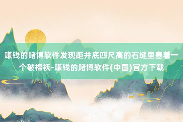 赚钱的赌博软件发现距井底四尺高的石缝里塞着一个破棉袄-赚钱的赌博软件(中国)官方下载