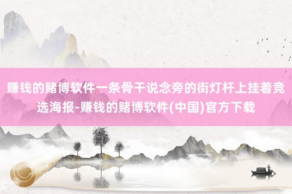 赚钱的赌博软件一条骨干说念旁的街灯杆上挂着竞选海报-赚钱的赌博软件(中国)官方下载
