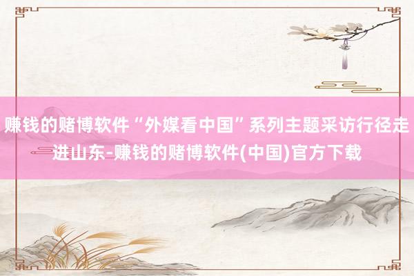 赚钱的赌博软件“外媒看中国”系列主题采访行径走进山东-赚钱的赌博软件(中国)官方下载